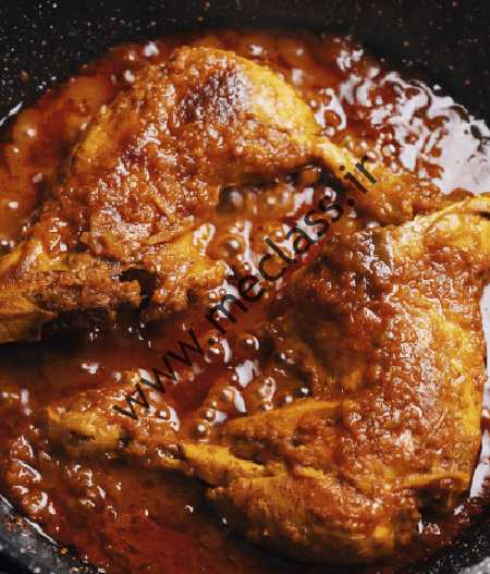 طرز تهیه زرشک پلو با مرغ در سس پرتقال